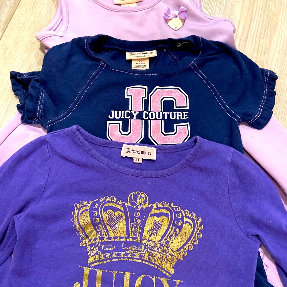3 Juicy couture shirts.